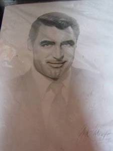 lot 100 image: CARY GRANT PRINT Signed by Gary Saderup   24x20