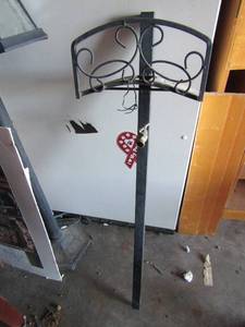 lot 140 image: garden treasures outdoor water hose holder also comes with water hook up valve 42in tall