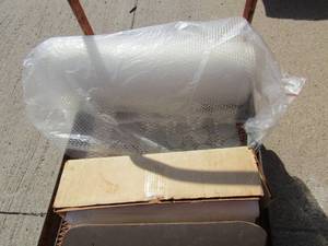 lot 187 image: roll of used plastic and a roll of used plastic construction fencing