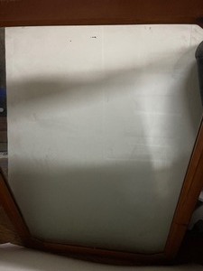 lot 189 image: LARGE FRAMED MIRROR - MAPLE 32 X 46