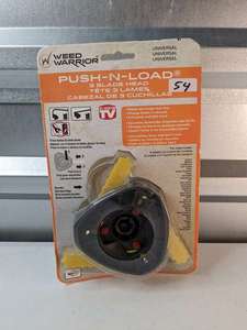 lot 54 image: Weed Warrior Push-N-Load 3-Blade Bladed High Impact Nylon Trimmer Head Universal