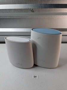 lot 64 image: Netgear Orbi RBR40 Wireless Router & Netgear RBS20