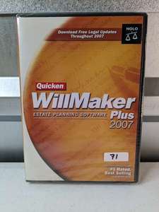 lot 71 image: Quicken Willmaker Plus 2007 Edition Estate Planning Software - NEW
