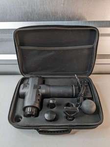 lot 88 image: Rechargeable Massage Gun w 4 Head  Case