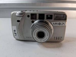 lot 126 image: Minolta Zoom 130C Date 35mm Point & Shoot Silver Film Camera