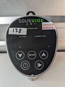 lot 138 image: SousVide Art Precision Cooker Kit 1000W Standard Sous Vide Machine SVA-00010