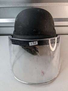 lot 170 image: US Military Ballistic Combat Helmet M-6 w Face Shield