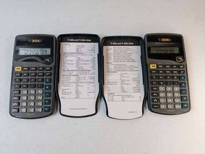 lot 183 image: Lot of 2 Texas Instruments TI-30XA Scientific Calculators wCover