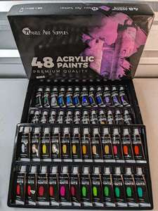 lot 217 image: Castle Art Supplies 48 x 22ml Acrylic Paint Set - NEW