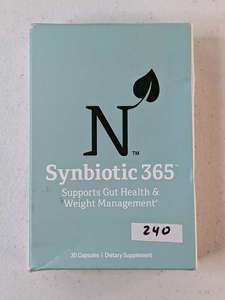 lot 240 image: Synbiotic 365 Supports Gut Health & Weight Management 30 Cap Exp 122023 Sealed