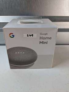 lot 249 image: GOOGLE HOME Mini Smart Speaker w Google Assistant - Chalk (GA00210-US)  SEALED