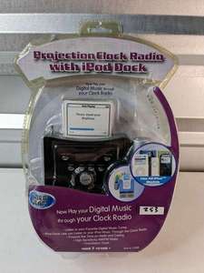 lot 253 image: Projection Clock Radio w ipod dock - NEW