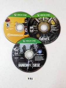lot 285 image: 3 - XBOX One Games Madden 19, Fallout 4, Rainbow Six Siege