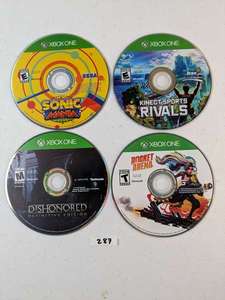 lot 287 image: 4 - XBOX One Games Sonic Mania, Kinect Sports Rivals, Dishonored, Rocket Arena