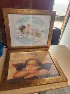 lot 104 image: Selection 2 framed Angels -  19 x 23