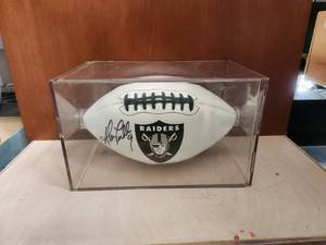 lot 29 image: Oakland Raiders autographed football in case - has 2 signatures