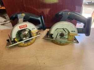lot 109 image: Selection of 2 Ryobi 18volt saws - no batteries