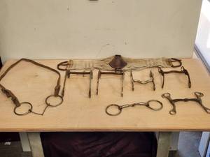 lot 154 image: Selection of Horse related items - bits and more