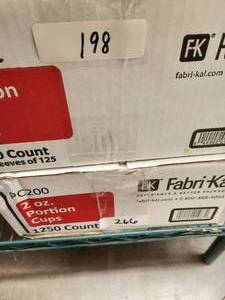 lot 198 image: Fabri-Kare 2 oz. portion cups - 2 cases of 1250
