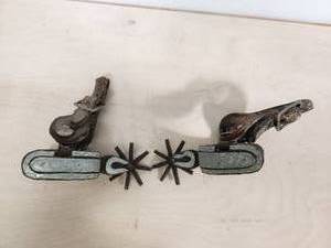lot 185 image: Pair of vintage western spurs