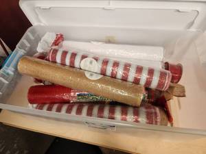 lot 208 image: Bin full of poly mesh material