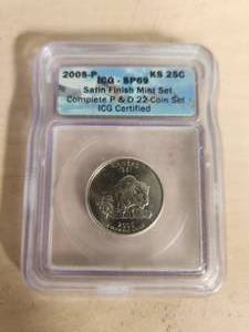 lot 80 image: 2005-P - Specimen 69 - Satin Finish - Kansas Quarter