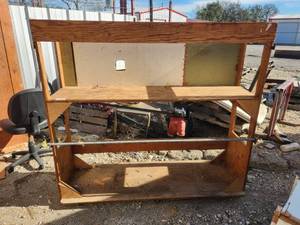 lot 226 image: Selection of wood shelving units