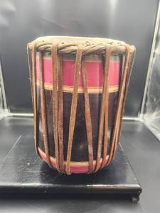 lot 79 image: Vintage Dhol drum - Pakistan-India traditional drum