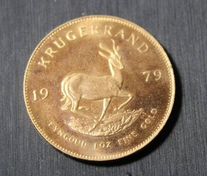 lot 1 image: South African Krugerrand 1oz. Gold Coin