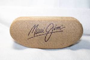 lot 24 image: Maui Jim branded sunglass case, silk pouch and insert. Case ONLY
