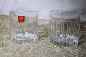 lot 27 image: Pair of RCR Italian Crystal TIMELESS 12oz Tumblers with original stickers