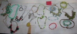 lot 61 image: Fashion Jewelry - mostly green and blue tones