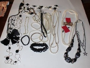 lot 66 image: Fashion Jewelry - black and white tones