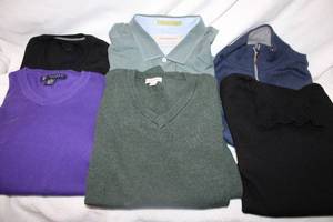 lot 55 image: Mens Clothes Sweaters and Dress shirt