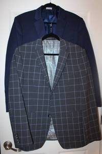 lot 93 image: Mens Clothes - Suit Jackets Penguin 42R and JF slim fit 44R, see pictures