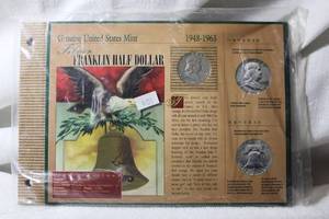 lot 142 image: Coins Silver Franklin Half Dollar and Copper Nickel Indian Cent