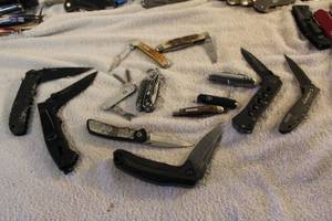 lot 85 image: Pocket Knives Kershaw, Old timer, bone handle knives