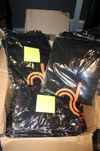 lot 29 image: Box of unopened T-shirts Mixed sizes S to XL