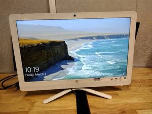 lot 15 image: HP All-in-One Desktop Computer (White)