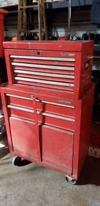 lot 5 image: Craftsman 2 Piece Rolling Tool Chest, Tools Not Included