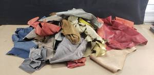 lot 48 image: Huge Lot of Leather Remnants, Over 20 lbs