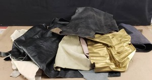 lot 60 image: Lot of Leather Scraps and Remnants
