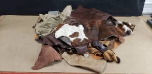 lot 80 image: Lot of Leather Scraps and Remnants