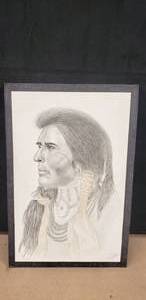 lot 100 image: Cheyenne Warman Artist Sketch, Signed