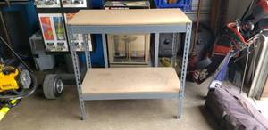 lot 105 image: Metal Shelf, Measures 36 x 18 x 35