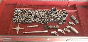 lot 115 image: Large Lot of Misc. Sockets, S-K, Snap-on, K-D, Thorsen, Proto, Mac & More, Approx 100 Pieces
