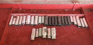 lot 116 image: Lot of 29 Misc Deep Well Sockets