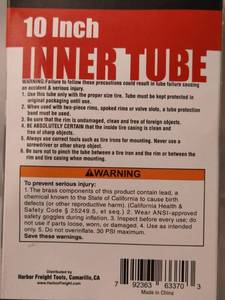 lot 18 image: 10 INCH INNER TUBE