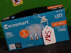 lot 185 image: Eco Smart LED Light Bulbs