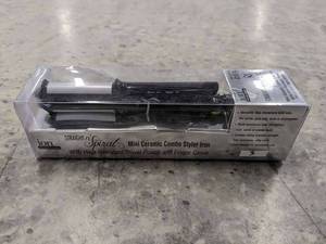 lot 3 image: ION Straight N Spiral 301016 Mini Ceramic Combo Style Iron - NEW